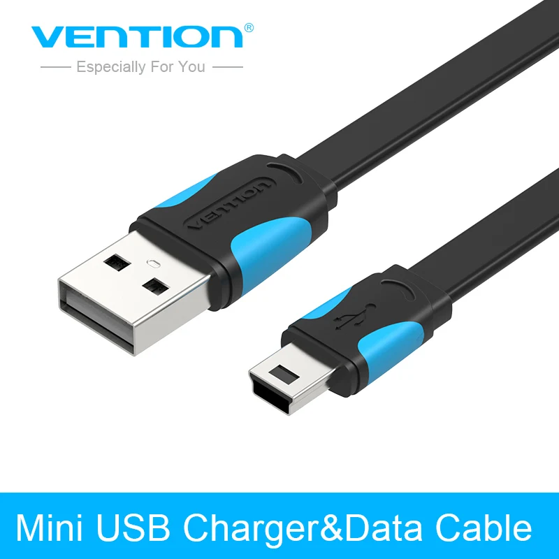 Кабель Vention Mini USB 0,25 м, 0,5 м, 1 м, 1,5 м, 2 м, кабель USB для синхронизации данных и зарядки для MP3 MP4 плеера, gps камеры, мобильного телефона, Mini USB