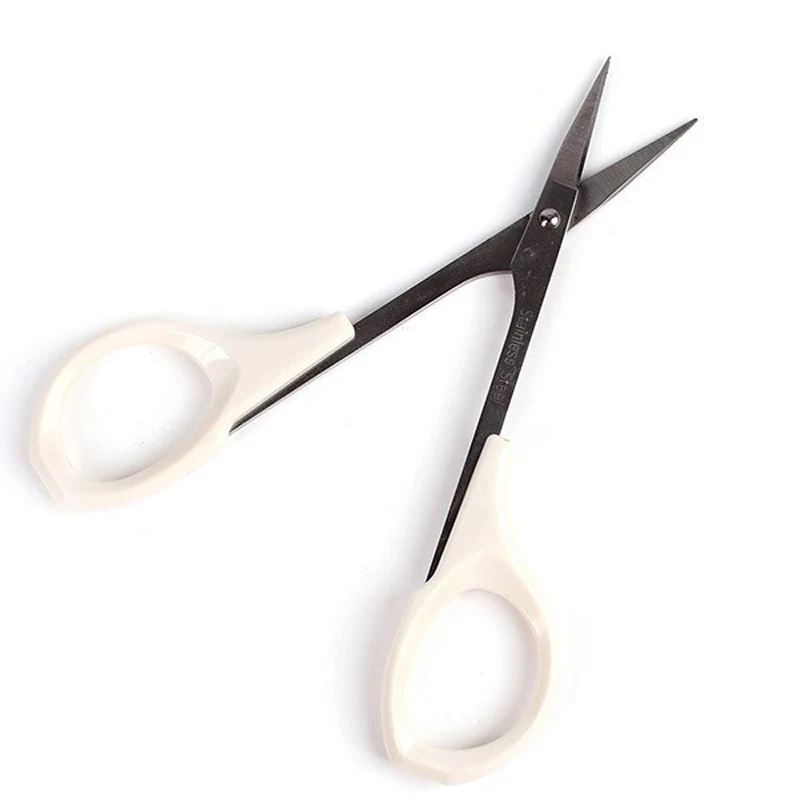 Sharp Tip Makeup Eyebrow Scissors Stainless Steel Curved Tip Nose Hair Cutter Manicure Nail Dead Skin Remover Trimming Tool 3