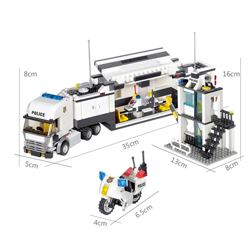 6727 City Street Police Station Car Truck Building Blocks Bricks Educational Toys For Children Gift Compatible with Legoings 6727 City Street Police Station Car Truck Building Blocks Bricks Educational Toys For Children Gift Compatible with Legoings
