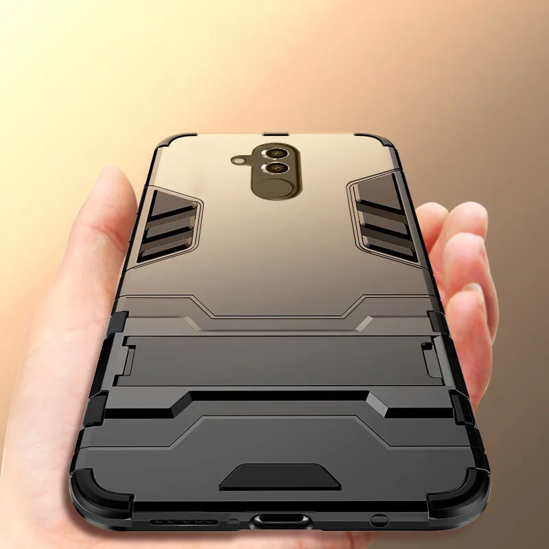 

Luxury 3D Cool Armor Case For Huawei Mate 20 lite Hybrid PC+TPU Shockproof Rugged Case For Huawei Mate 20 Pro Stand Cover Case