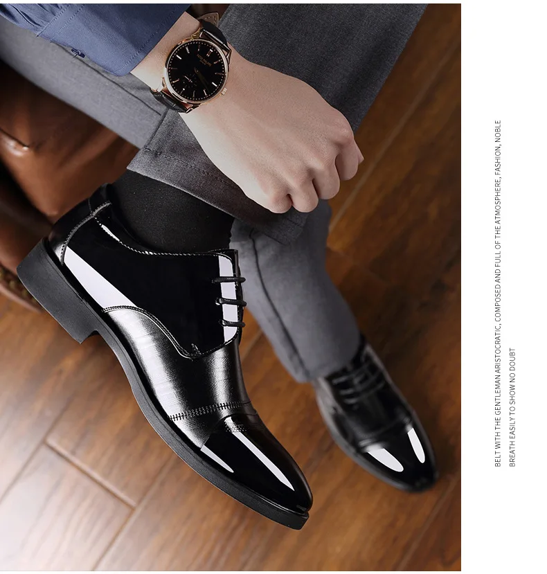 NPEZKGC/модные мужские туфли-оксфорды из натуральной кожи; повседневная мужская обувь в деловом стиле на шнуровке; Брендовые мужские свадебные туфли; Мужские модельные туфли