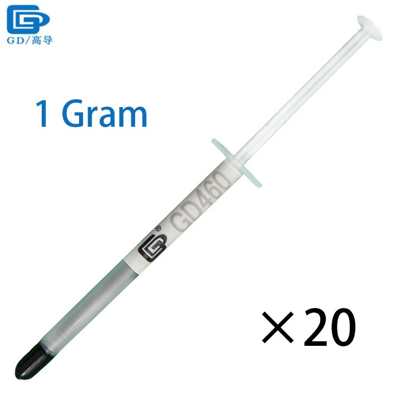 

GD460 Thermal Conductive Grease Paste Silicone Plaster Heat Sink Compound 20 Pieces Net Weight 1 Gram Silver For GPU PS4 CPU SY1