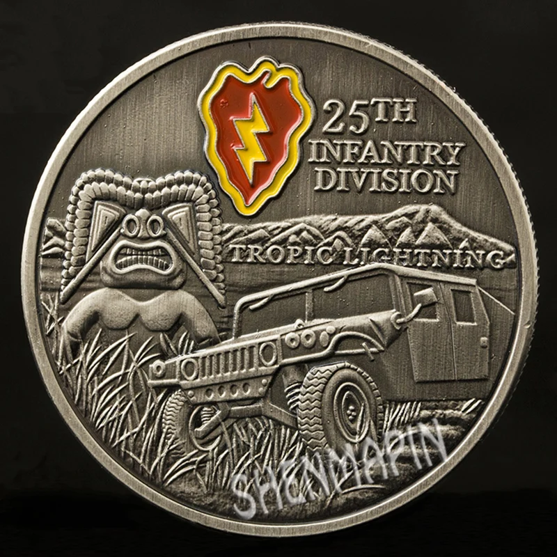 Армия США Тропик молний 25-я стрелковая дивизия памятная монета честь коллекционные монеты обслуживание честь честность смелость