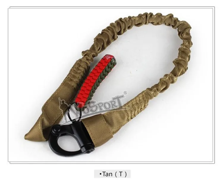 military gear hunting accessories airsoft molle system tactical elastic safety sling Lanyard Line for climbing HT17-004 (17)