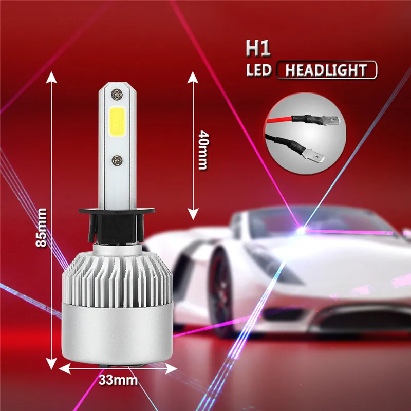 

NEWEST Hot Original 1 Pair H1 S2A-LED Headlight Conversion Kit 1300W 195000LM Bulbs 6000K White Signal Lamp Auto Car Accessories