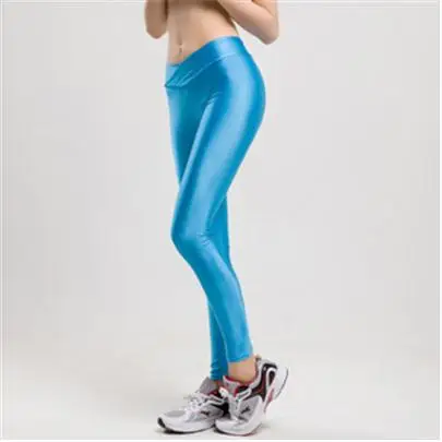 tights for women VIIANLES Sportswear Elastic Neon Fitness leggings V High Waist Pants Workout Leggings Women Jegging Shiny Leggins Candy Colors grey leggings Leggings