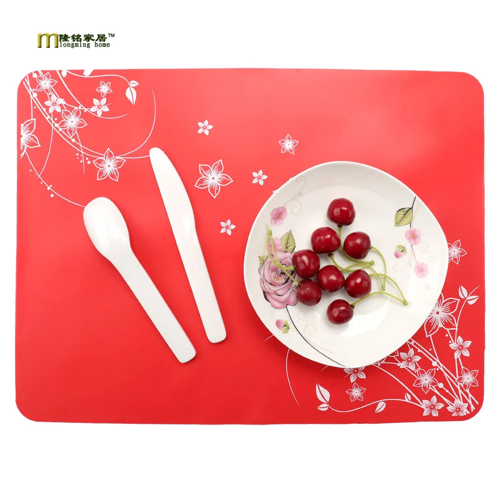 1PC 40x30cm Silicone Mats Baking Liner Best Silicone Oven Mat Heat Insulation Pad Bakeware Kid Table Mat LB 313