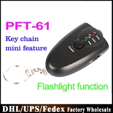 50 шт./лот светодиодный Алкотестер брелок анализатор дыхания Алкотестер PFT-61 брелок фонарь
