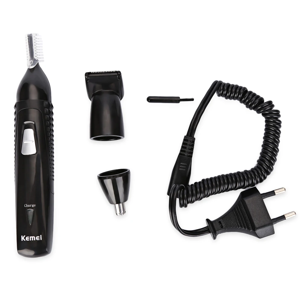 

Kemei Rechargeable Electric Ear Nose Hair Trimmer 3 In 1 Sideburns Cutter Cleaner Washable and removable For Unisex Men EU Plug