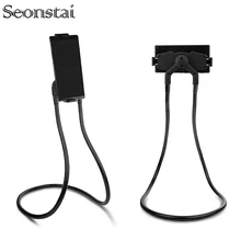 Seonstai кронштейн для ленивых для мобильного телефона Универсальный гибкий ленивый висящий на шее селфи телефон держатель 360 вращающийся стол подставка для планшета