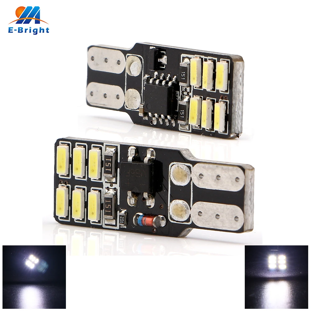 

4-50pcs 12V T10 PCB 3014 12 SMD Bulbs Car Indicator Side Maker Turn Signals Light Constant/Strobe Lighting White Free Shipping