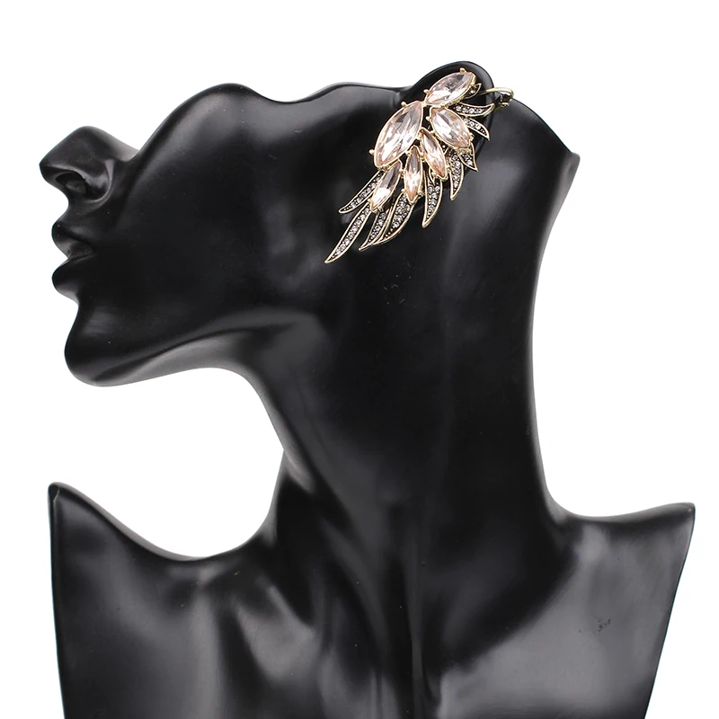JURAN, вечерние ювелирные изделия, высокое качество, крылья ангела, наполненные розой, светящиеся Австрийские кристаллы, серьги-гвоздики, роскошные женские серьги X3413