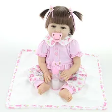 Handmade Little Newborn Baby Girl 22 Inches 55 cm Cute Reborn Baby Girl Dolls For Kids House Playmate Cheap Reborn Babies
