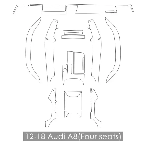 Для Audi q7 a8 a5 a7 s6 центральная консоль управления Панель переключения передач для салона автомобиля невидимая защитная пленка автомобильные наклейки аксессуары - Название цвета: a8