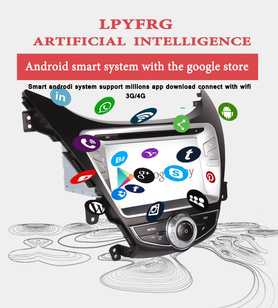 Flash Deal Octa CORE Android 9.0 car dvd gps player 4+64G For HYUNDAI ELANTRA/i35 2011-2013 Tape recorder navigation Radio 4/3G WIFI 4