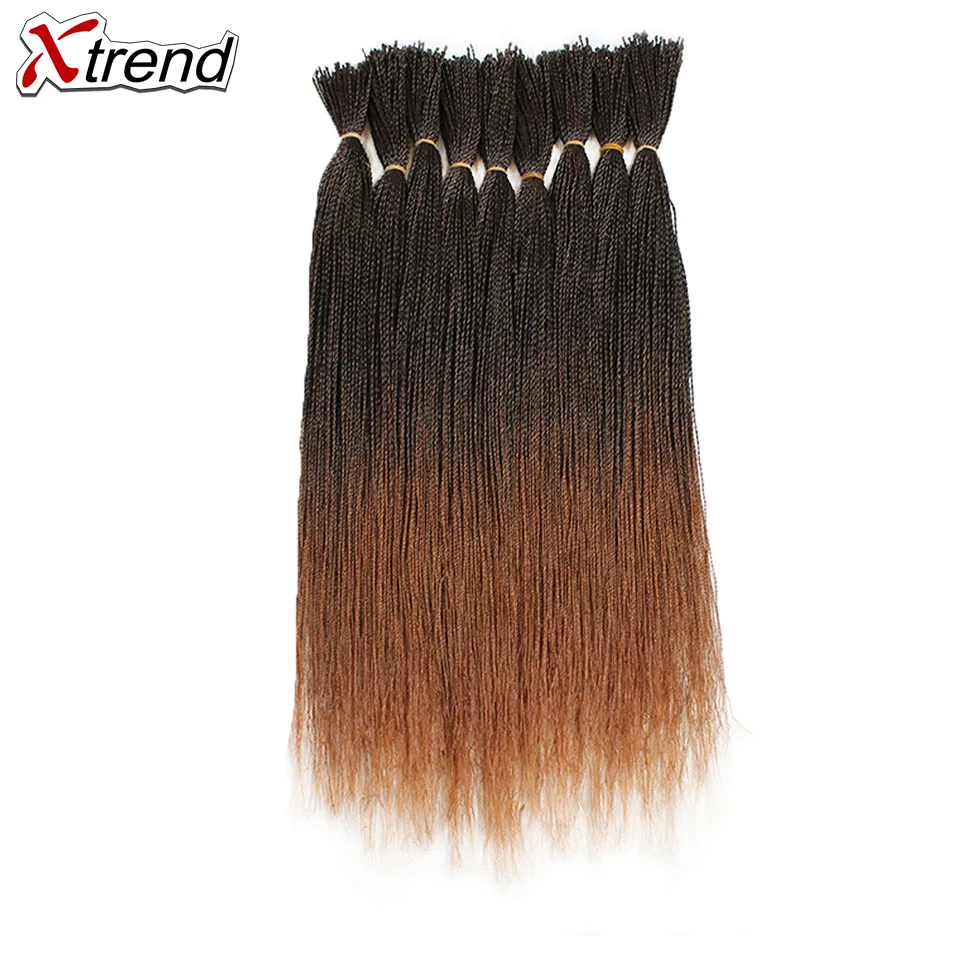 Xtrend микро Сенегальский твист крючком коса синтетические волосы для парика 22 дюймов 100 прядей в упаковке Омбре черный коричневый твист косы