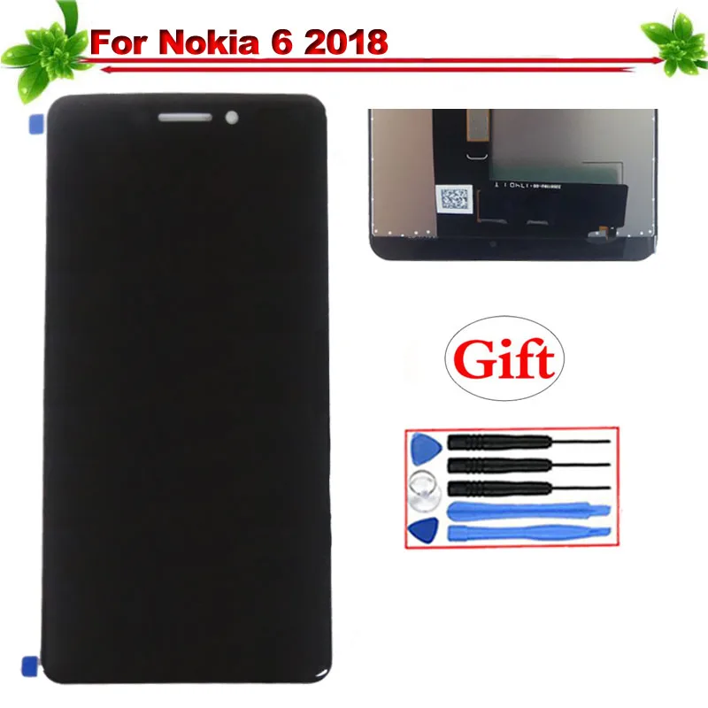 

for Nokia 6 2018 TA-1043 TA-1045 TA-1050 LCD Display Touch Screen Digitizer Full Assembly Replacement for Nokia 6.1 LCD 5.5