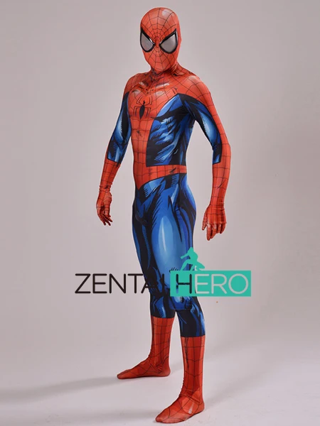 ZentaiHero 3D тенты конечный костюм Человека-паука спандекс косплей Человек-паук супергерой костюм Хэллоуин полный тело зентай костюм