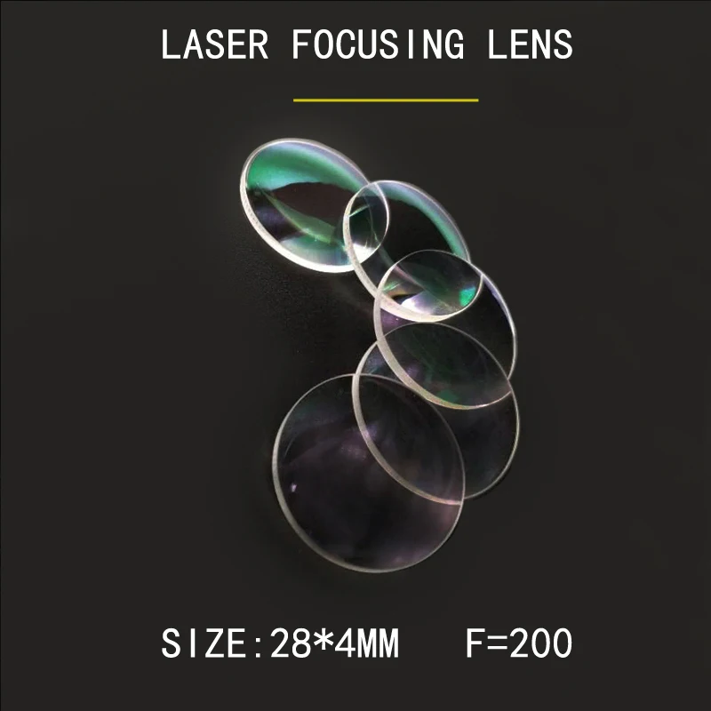 

Weimeng Лазерная линза 10 шт. 28*4 мм F = 200 Лазерная флейта JGS1 кварцевое стекло 1064 нм плоско-выпуклый для лазерного сварочного аппарата