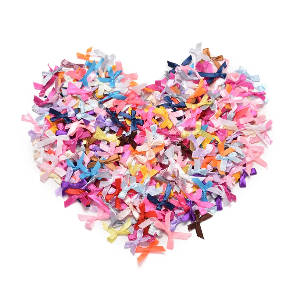 200pcslot Bow Tie Cloth Girls Mini Hair Bow Ribbon DIY Sewing Gift Appliques Craft For Wedding Festivals Party Holiday Gift (2)