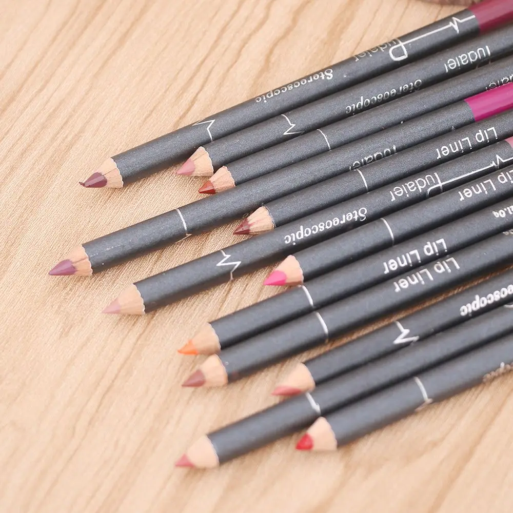 12 шт./лот Водонепроницаемый помада-карандаш набор ручка Matte Lip Liner длительный МАКИЯЖ
