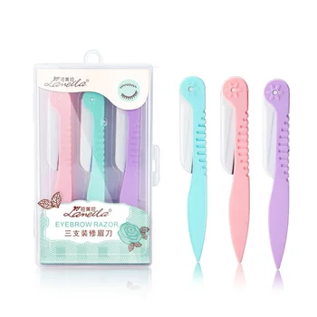 

3Pcs/Set Eyebrow Lip Razor Trimmer sharp Blade Shaver Knife Hair Remover Facial Mini Makeup Knife shaper shaver For Women Hot
