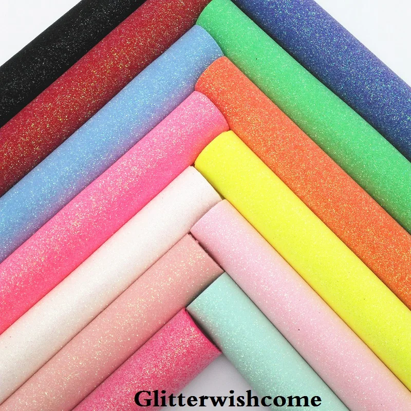 Glitterwishcome 30X134 см мини-рулон синтетическая кожа, массивная блестящая кожа, искусственная ткань из искусственной кожи винил для бантов, GM034