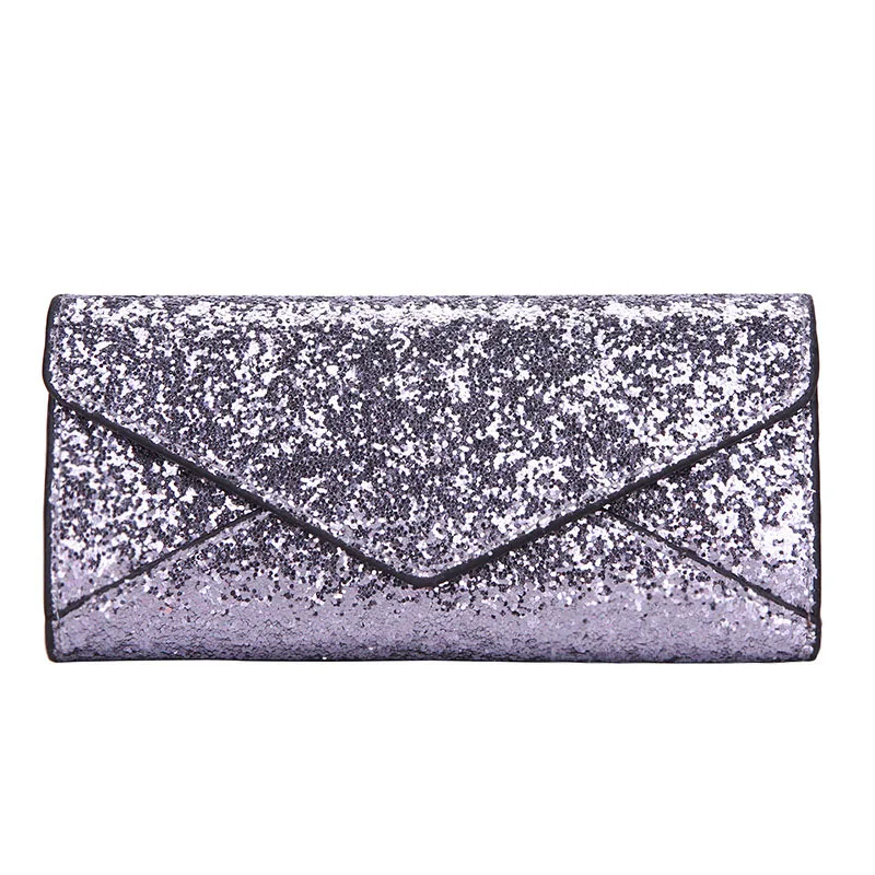 ZROM женский кошелек PU материал модные кошельки с блестками ручная сумка Длинный секционный многофункциональный кошелек карта Упаковка - Цвет: Silver