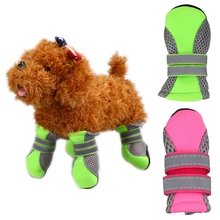 S XL Sport Shoes for Dogs 4Pcs Set Adjustable Dog Boots Cute Mesh Dog Shoes Anti