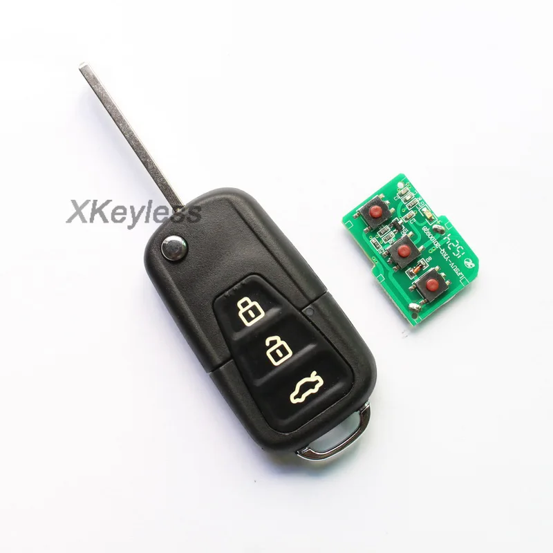 

for Lifan X60 X50 car fob 3 button folding remote key control 433mhz