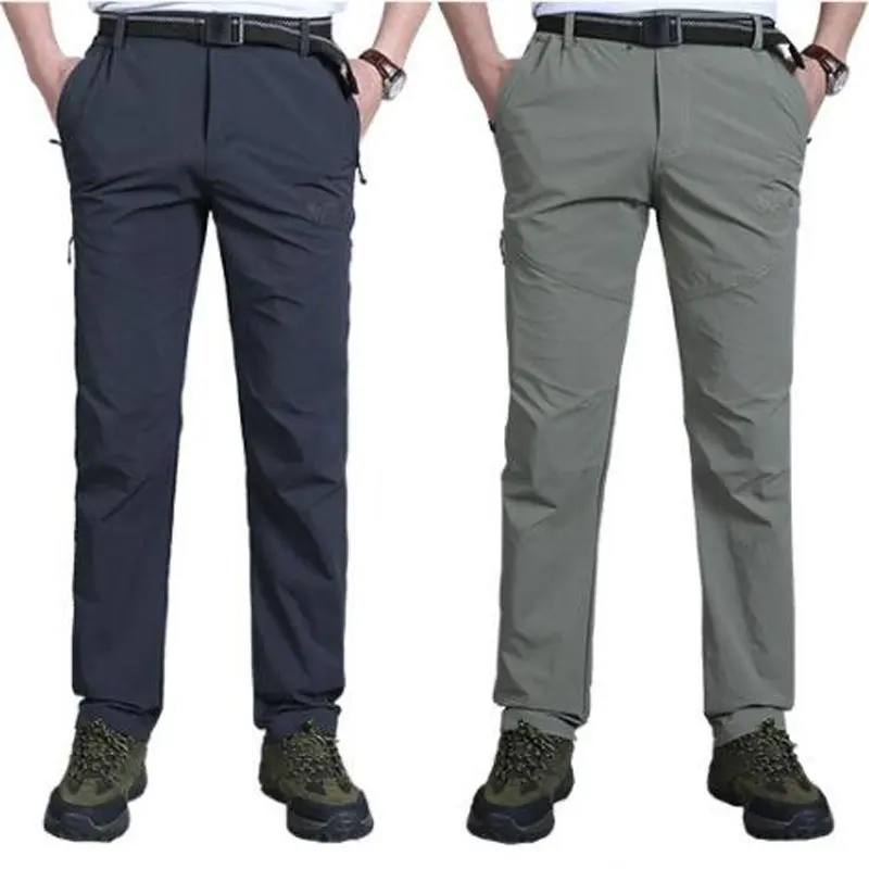 

Male Outdoor Mountaineering Quick Drying Trousers Hiking Camping Elastic Pants Men's Thin Moisture Wicking Breathable Trousers