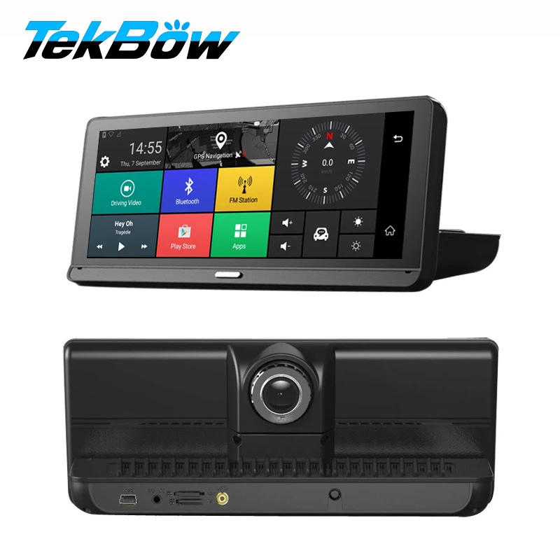 

Tekbow 3 in 1 4G 8Inch Dash Cam ADAS Car DVR Camera Android 5.1 GPS Rear View Camera Car Recorder dvr Auto Mirror Radar Detector