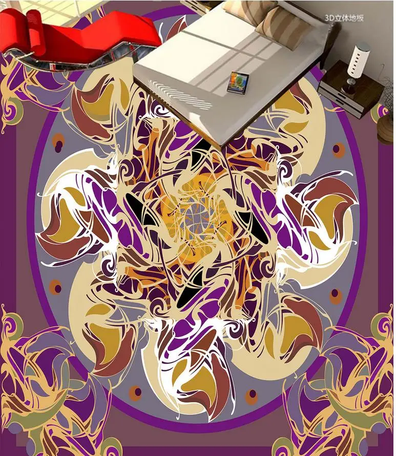 European parquet floor 3D Custom Photo self-adhesive 3D floor PVC
waterproof floor Home Decoration