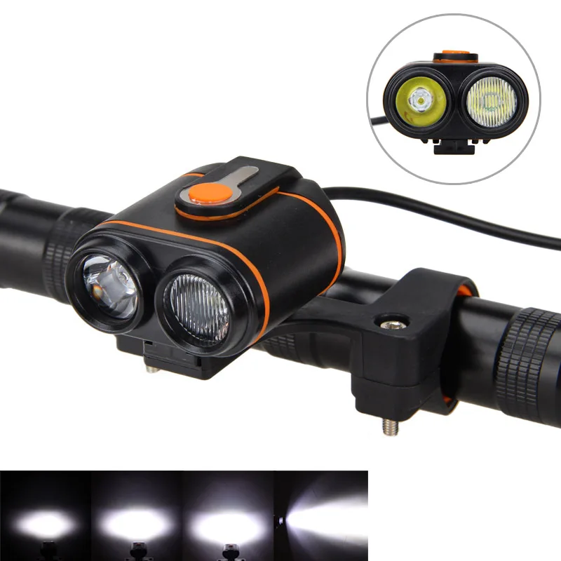 10000lm 2x xm l2 led cycling light front high low beam wide beam bike light