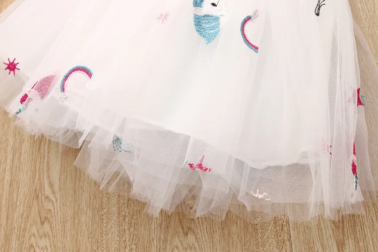 Toddler Kids Baby Girls Clothes Unicorn T-Shirt+Tulle Skirt 2PCS Birthday Outfits Suit Kids Children Summer Clothing Sets