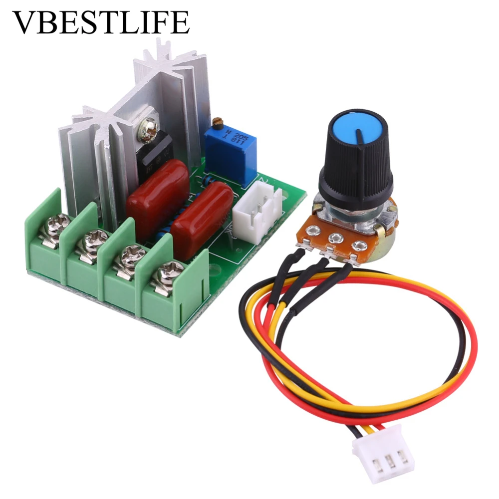 

2000W Voltage Motor Speed Regulator 50-220V AC SCR Electric Dimmers Motor Speed Controller Two-way Controlled