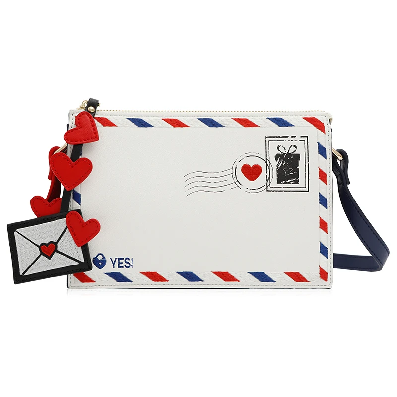 

Women Bags Leather Embroidery Envelops Chain Shoulder Bag Girl Satchels Bag Female Casual Clutch Bags Braccialini Style Purse