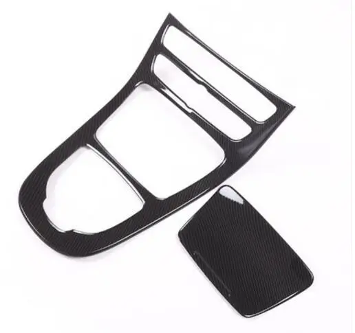 

New Black ash Wood Grain For Mercedes Benz E Class W213 2016 2017 ABS Console Gear Panel Frame Cover Trim Stickers