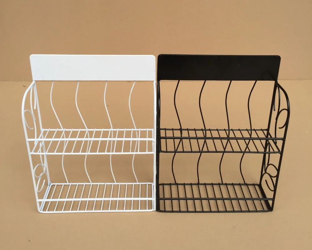 Wrought iron nail polish shelf. Small shelves. Chewing gum.in Barber