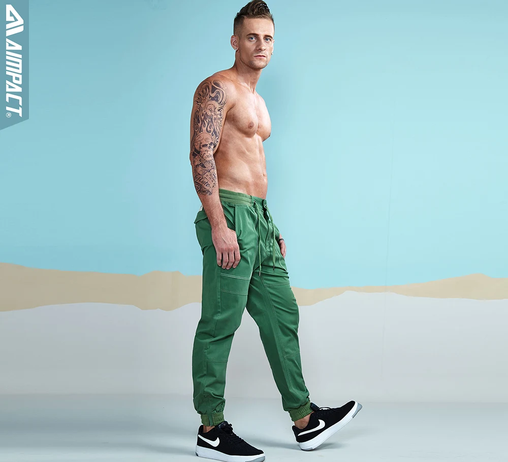 Aimpact 2018 Men Casual Pants Fashion Chino Jogger Pant Man Cotton Fitted Trace Twill Pant Male Straight Tapered Trousers AM5010 (18)