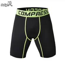 Для мужчин спортивная одежда Мужской сжатия плотно быстросохнущие шорты бег баскетбол езда бег Фитнес леггинсы Короткие штаны
