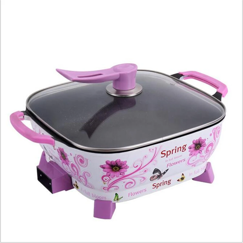 

220V/1500W Multifunction Electric Hot Pot Electric Grill Electric Oven Deep Fryer Nonstick And Smokeless Electric Cooker Pan