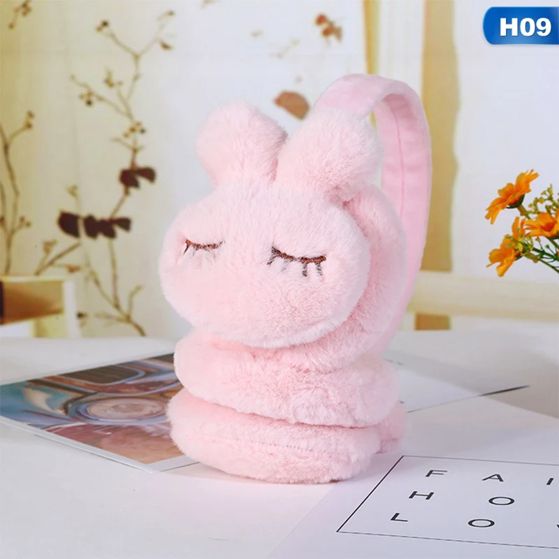 Новые теплые наушники со звездами, плюшевые меховые наушники, зимние наушники для женщин и детей, одноцветные милые теплые наушники с мягкими ушками