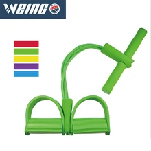 WEING 4 сопротивление трубки с педали тренажера женский человека, сидящего тянуть веревку yoga ноги тянуть веревку к Латекс тянуть стул