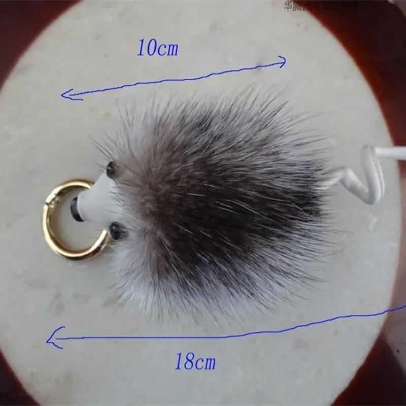 Симпатичный брелок Новая Вода норка осень мечта домашних животных водяные поля привидения подвеска в виде монстра мех норки волос