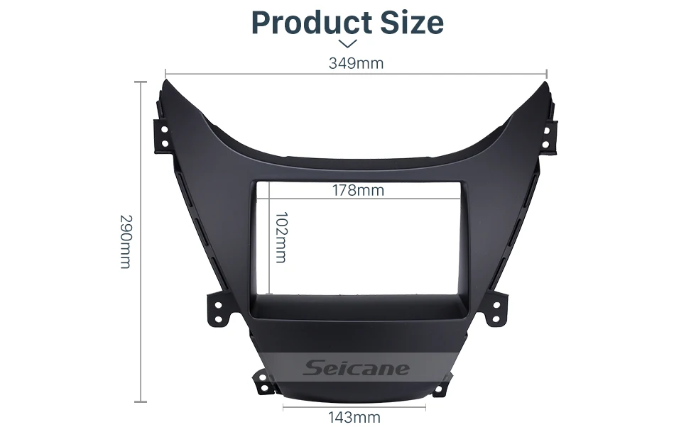 Seicane черный 2Din автомобиля Fascias стерео рамка и установка отделка монтажный комплект для HYUNDAI ELANTRA 2010
