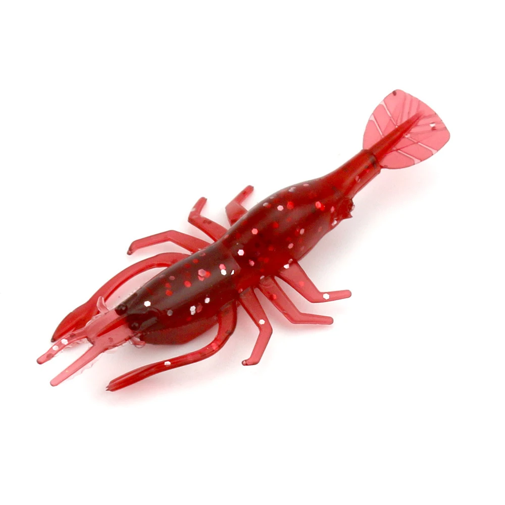 

TOPIND Lot 15pcs Soft Rubber Wild Shrimp Baits Fishing Lures Floating 8cm 3.6g