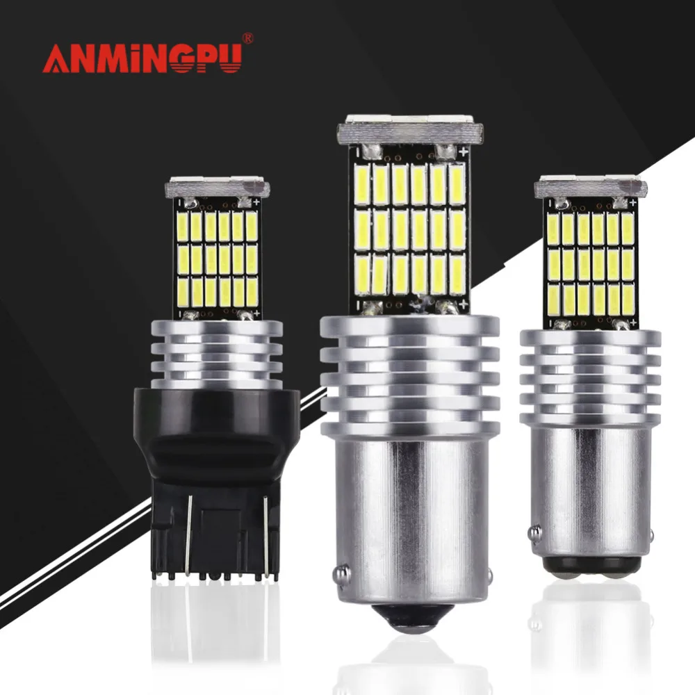 ANMINGPU 2x сигнальная лампа BA15S BAU15S светодиодная 1156 P21W 1157 P21/5 Вт 7443 7440 T25 T20