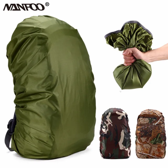 1PC 60 80L Outdoor Hiking Backpack Cover Waterproof Durable Army Green