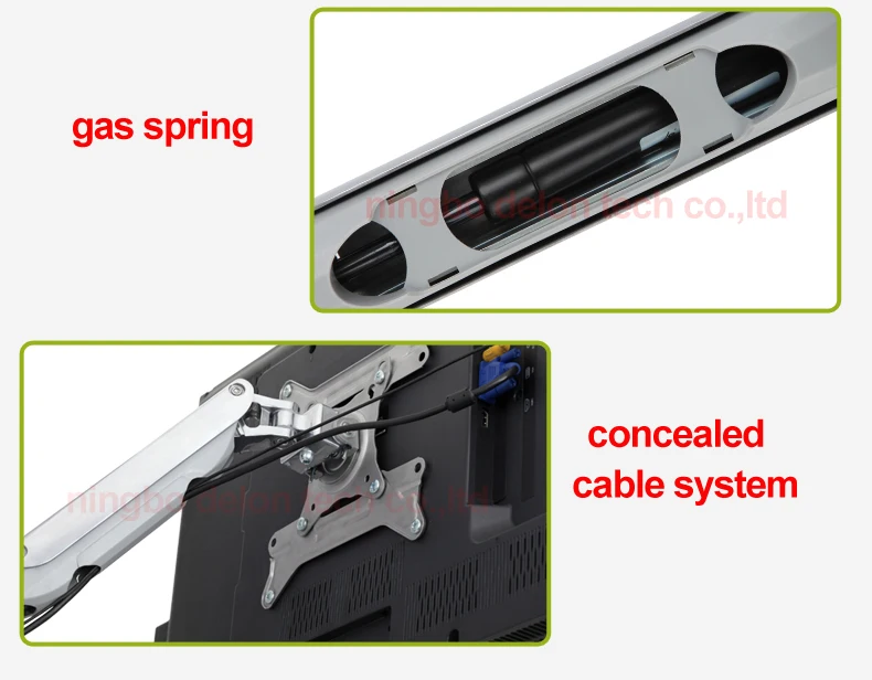 NB UF200 газовая пружина 19-42 дюймов ТВ настенное крепление ЖК монитор Стенд монитор держатель эргономичный vesa кронштейн VESA 200*200 мм 3~ 12 кг
